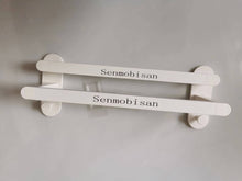 Senmobisan White Towel racks bathroom no punching towel hanging pole bathroom Towel hooks of metal